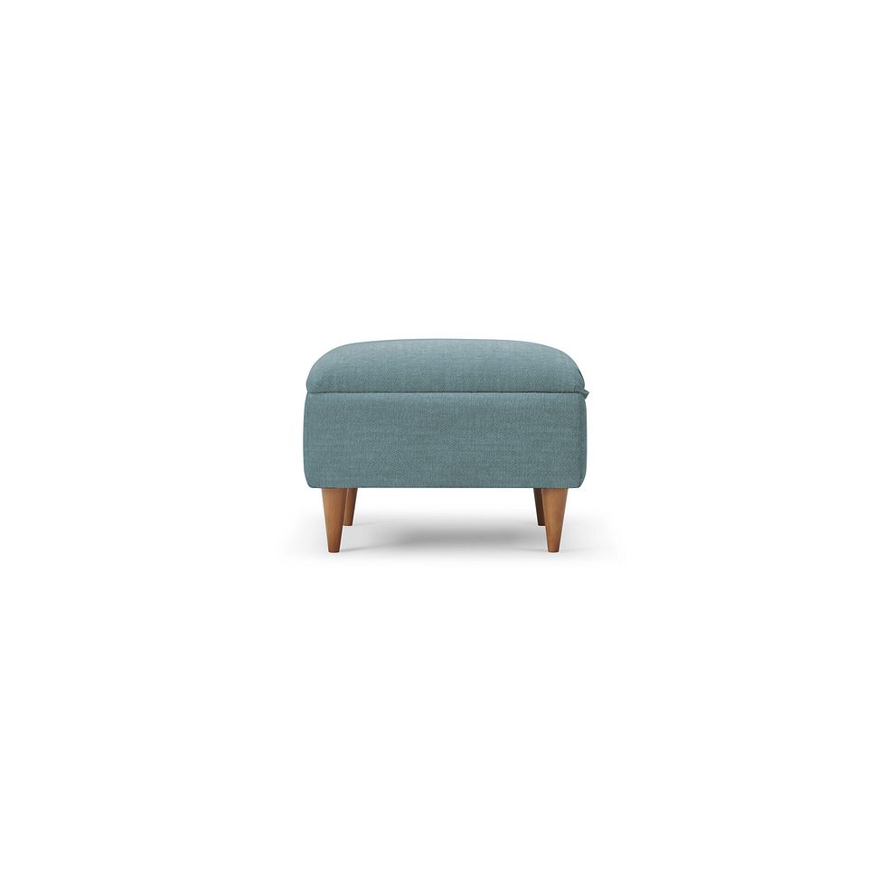 Thornley Storage Footstool in Teal Fabric 4