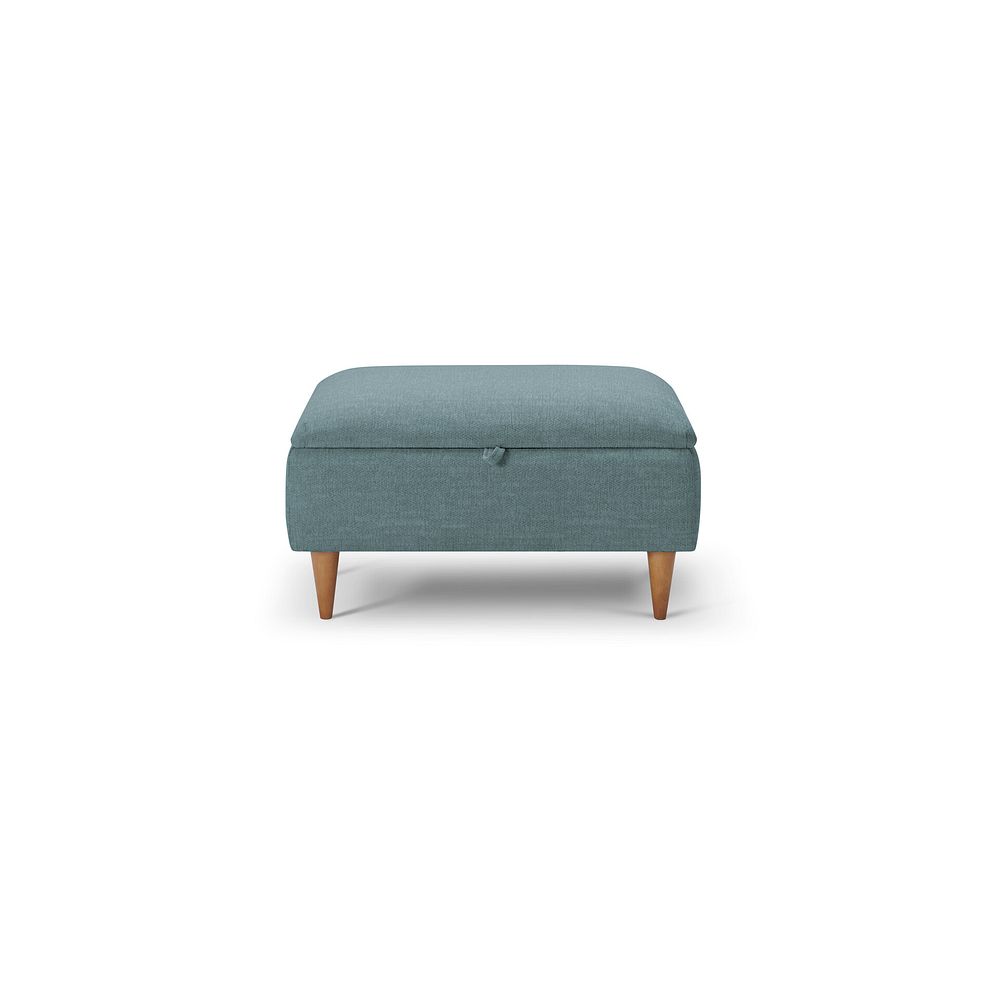 Thornley Storage Footstool in Teal Fabric 2