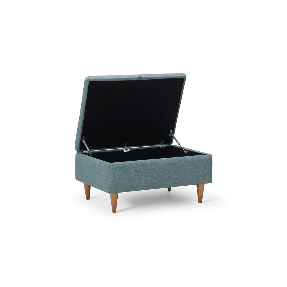 Thornley Storage Footstool in Teal Fabric 3