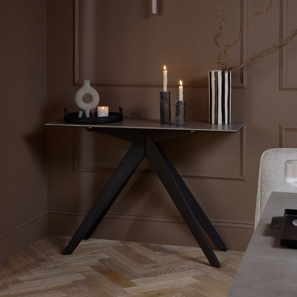 Trento Grey Ceramic Console Table 2