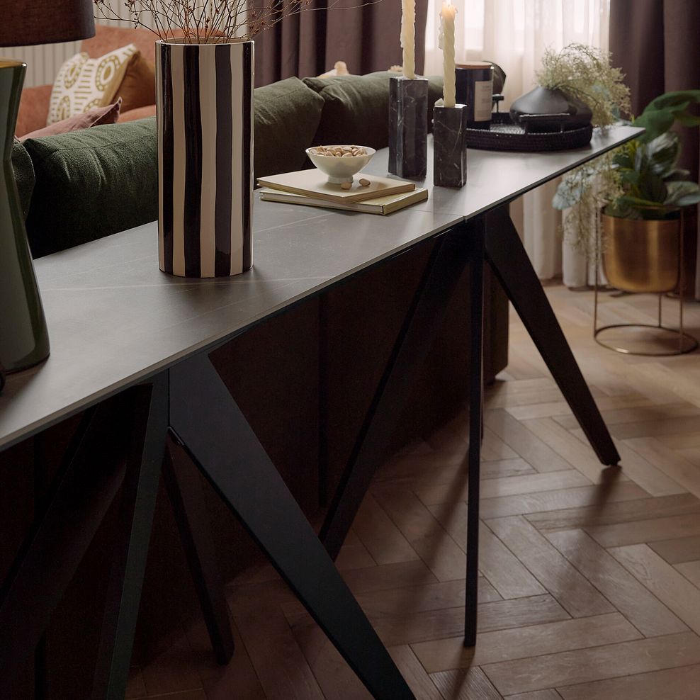 Trento Grey Ceramic Console Table 3