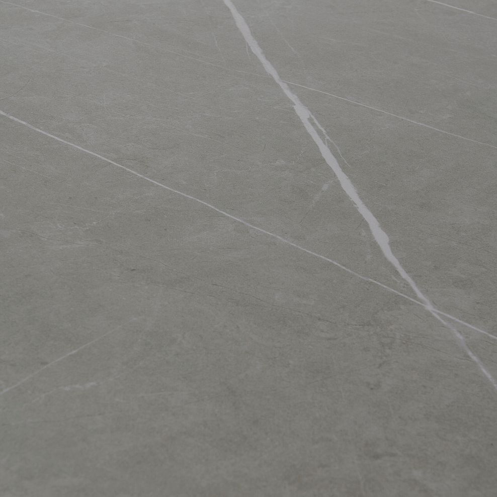 Trento Grey Ceramic Dining Table with 1 Dark Grey Nico Bench and 4 Dark Grey Aria Chairs 6