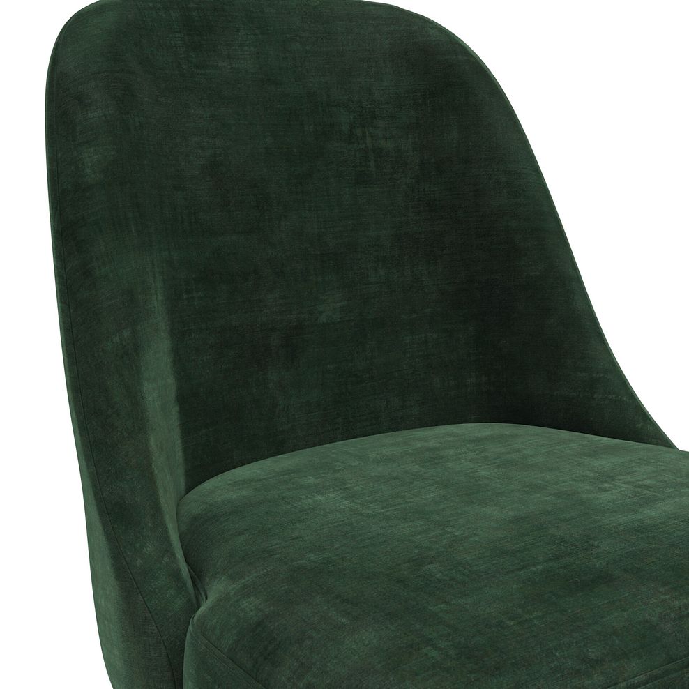 Trento White Ceramic Extending Dining Table + 8 Bette Chairs with Black Legs in Heritage Bottle Green Velvet 12