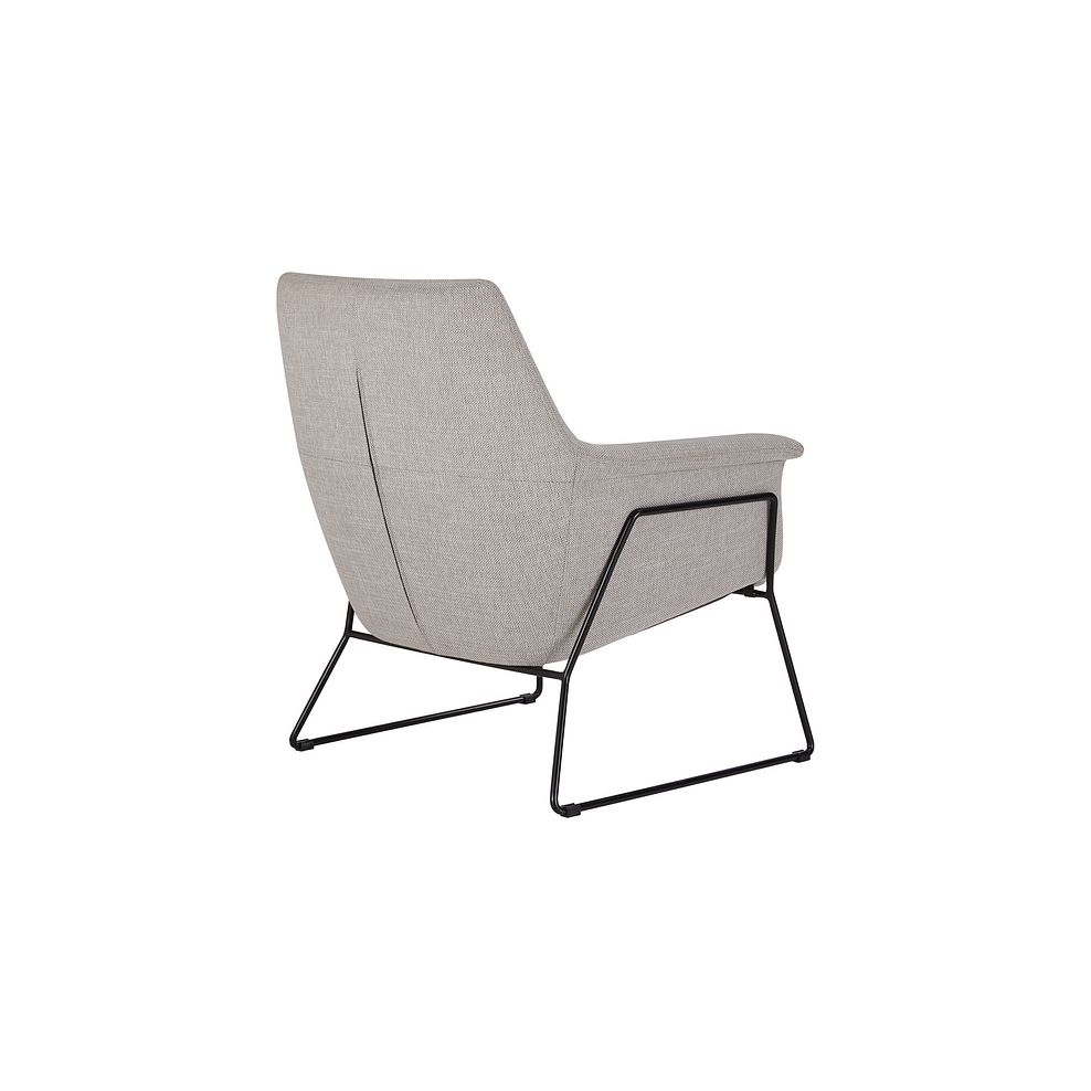 Tribeca Accent Chair in Light Grey Fabric Thumbnail 3
