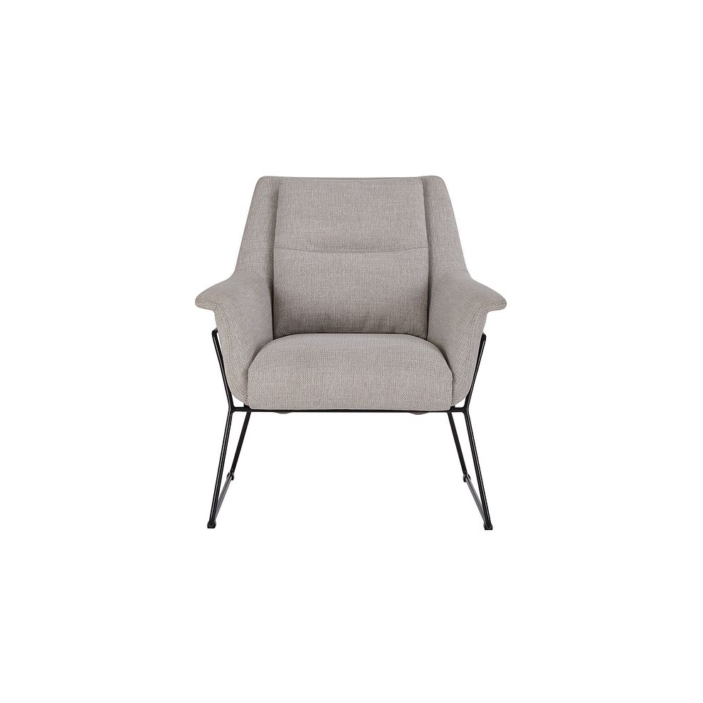 Tribeca Accent Chair in Light Grey Fabric Thumbnail 1