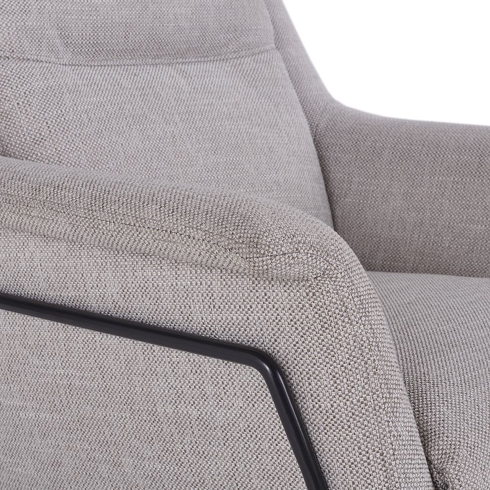 Tribeca Accent Chair in Light Grey Fabric 7