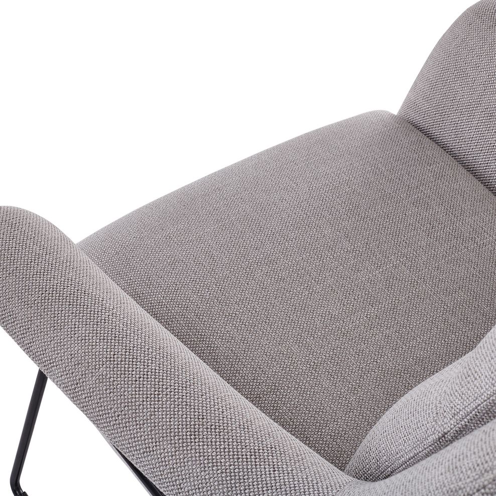 Tribeca Accent Chair in Light Grey Fabric Thumbnail 6