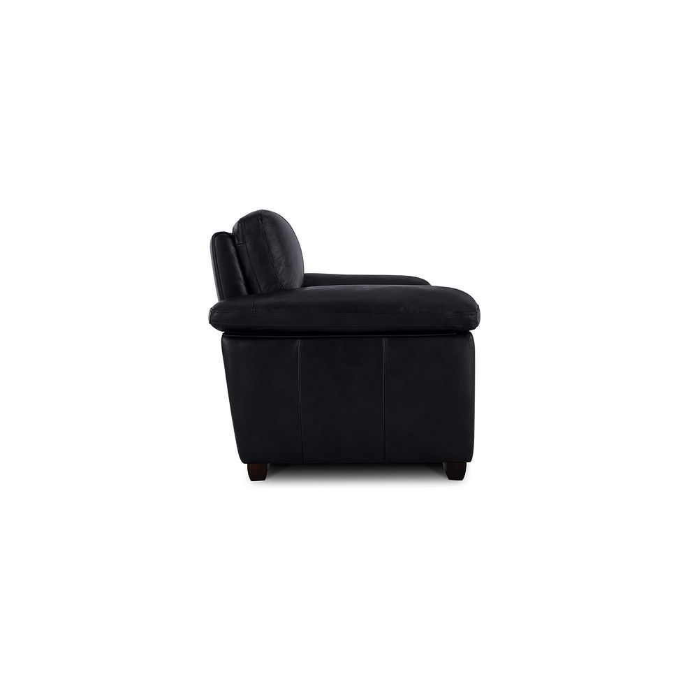Turin 2 Seater Sofa in Black Leather 4