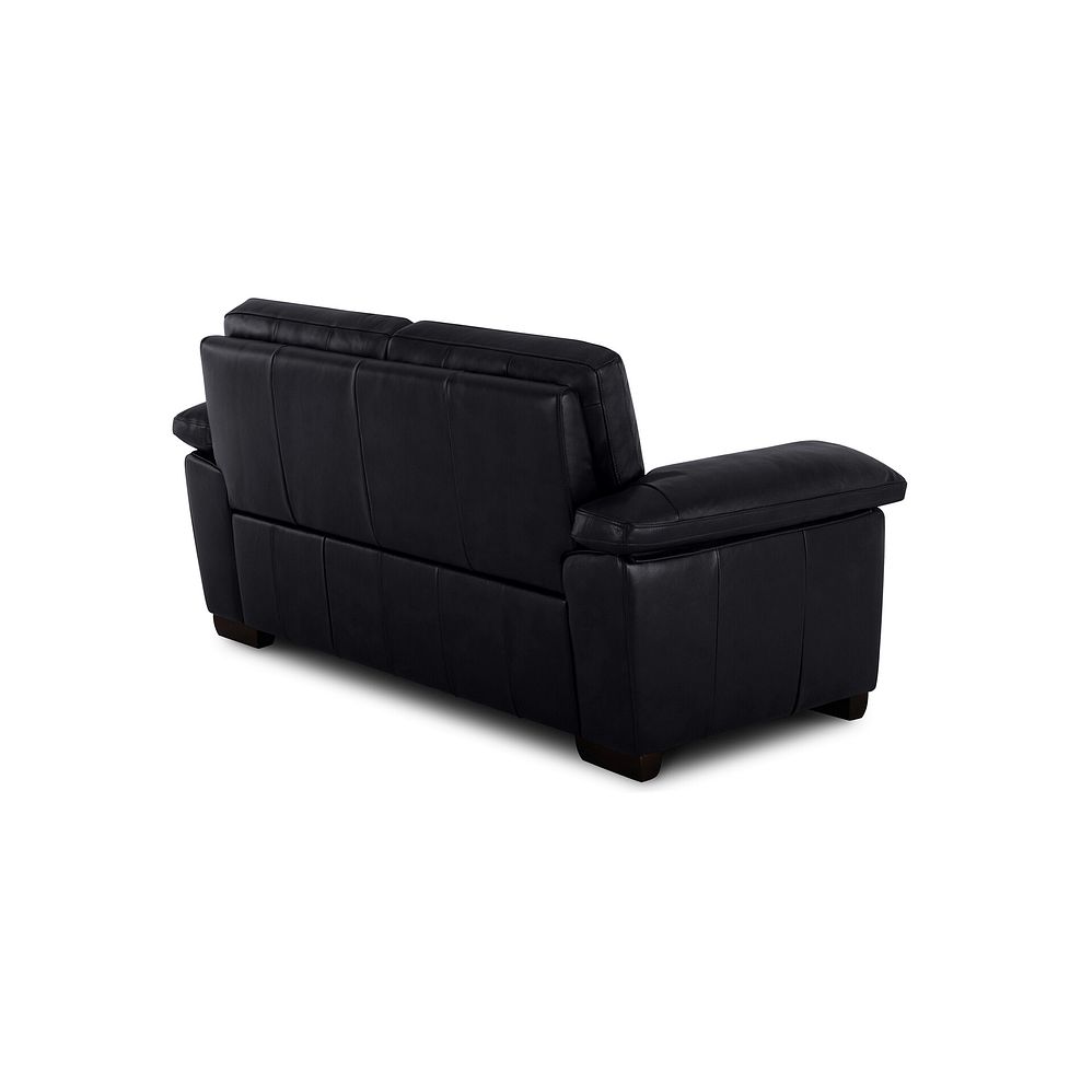 Turin 2 Seater Sofa in Black Leather 3