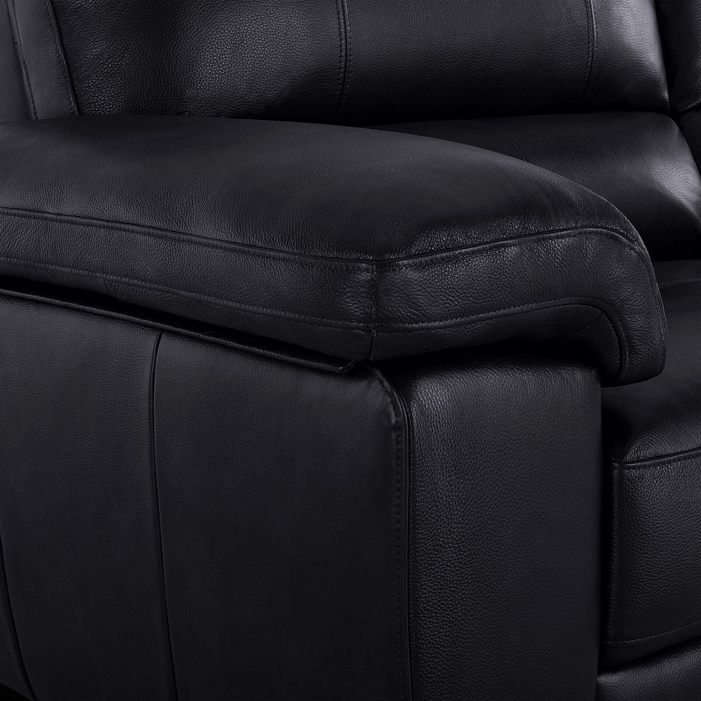 Turin 2 Seater Sofa in Black Leather 5