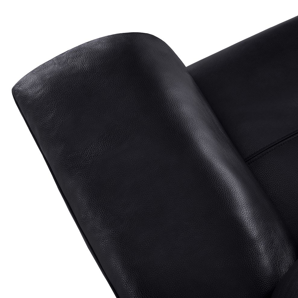 Turin 2 Seater Sofa in Black Leather 6