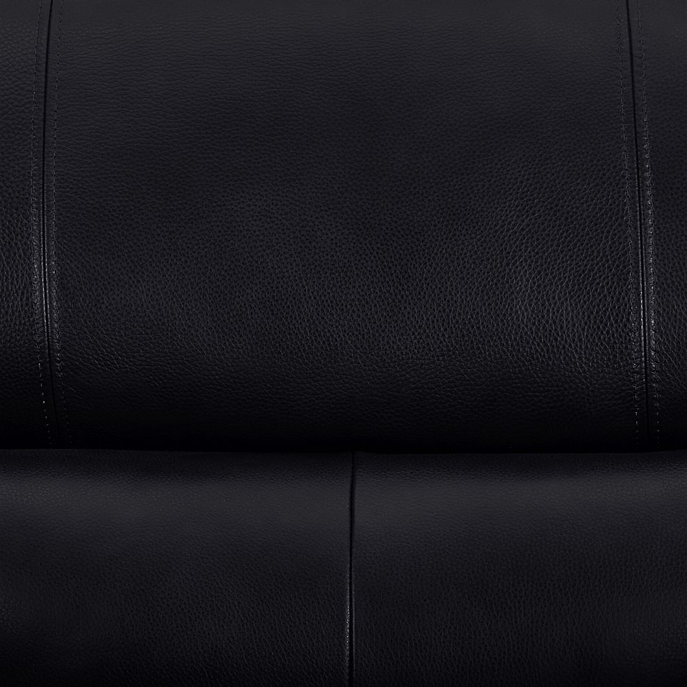 Turin 3 Seater Sofa in Black Leather 8