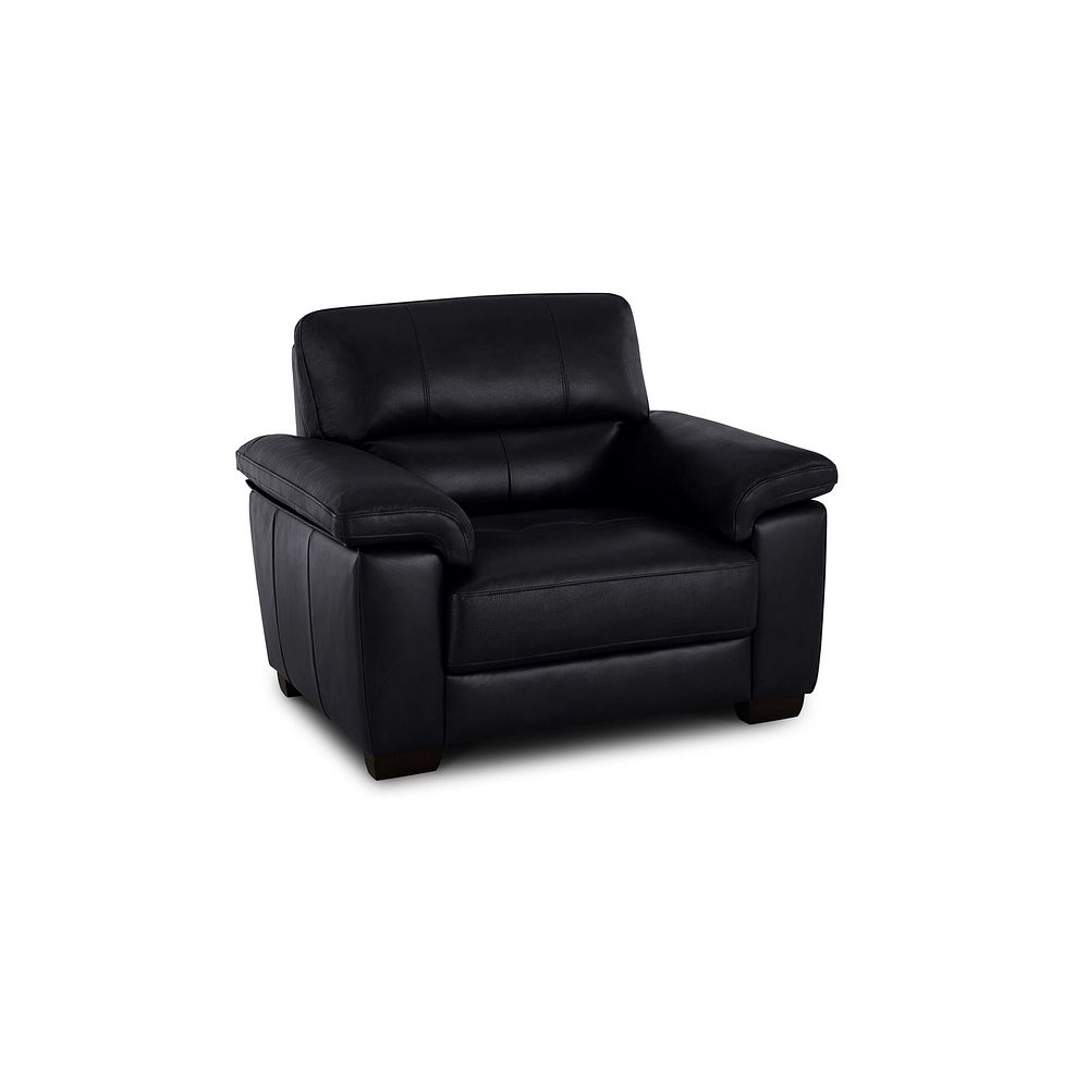 Turin Armchair in Black Leather 1