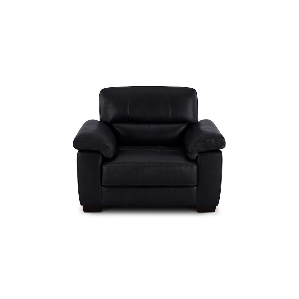 Turin Armchair in Black Leather 2