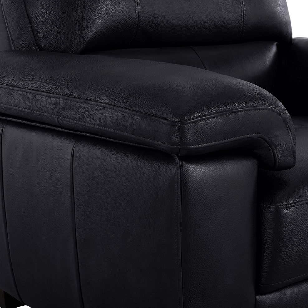 Turin Armchair in Black Leather 6