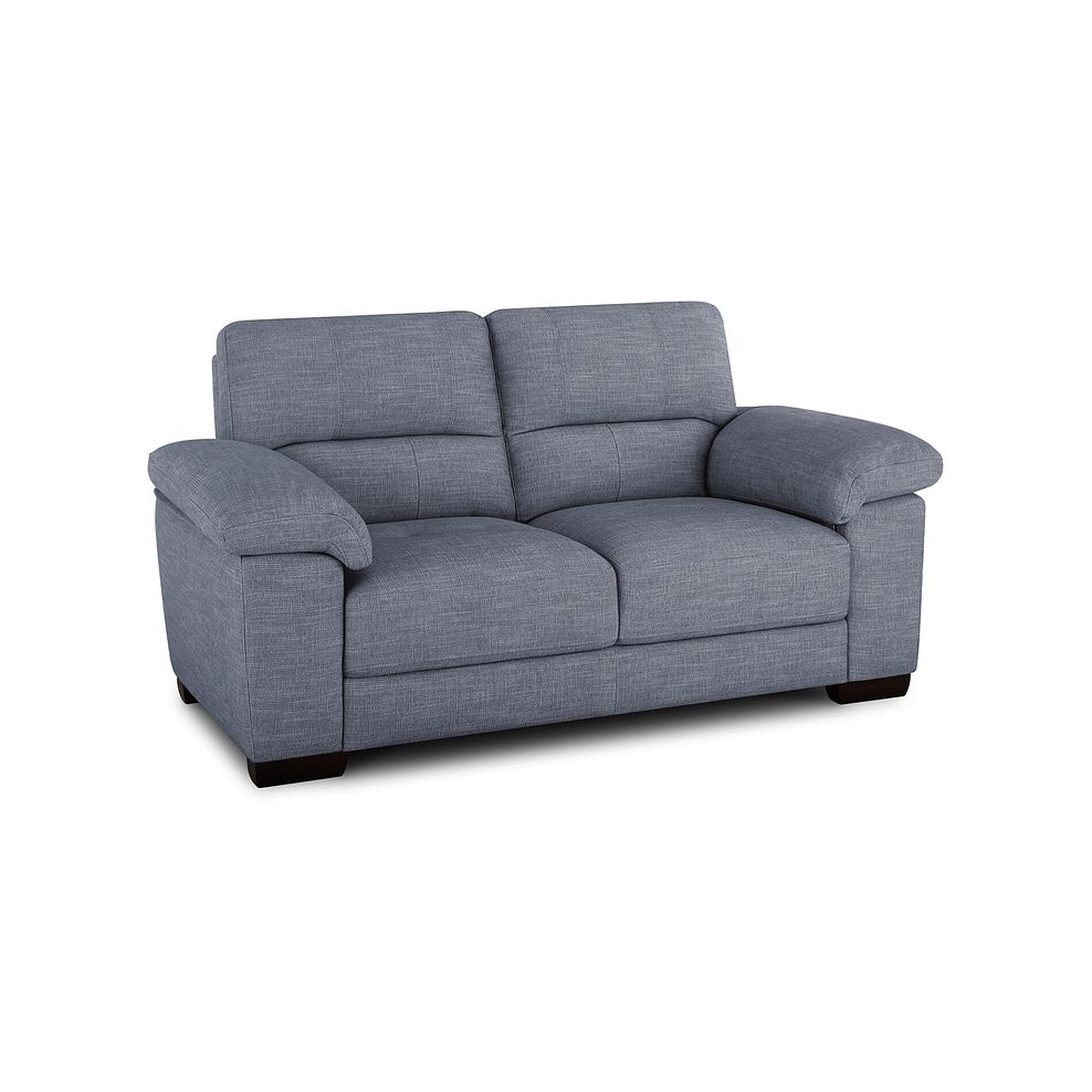 Turin 2 Seater Sofa in Piero Carolina Blue Fabric 1