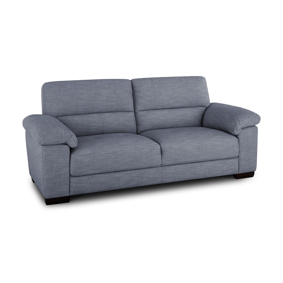 Turin 3 Seater Sofa in Piero Carolina Blue Fabric 1