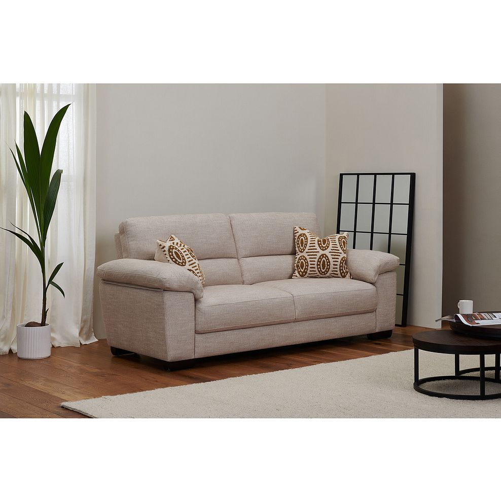 Turin 3 Seater Sofa in Piero Clay Fabric 1