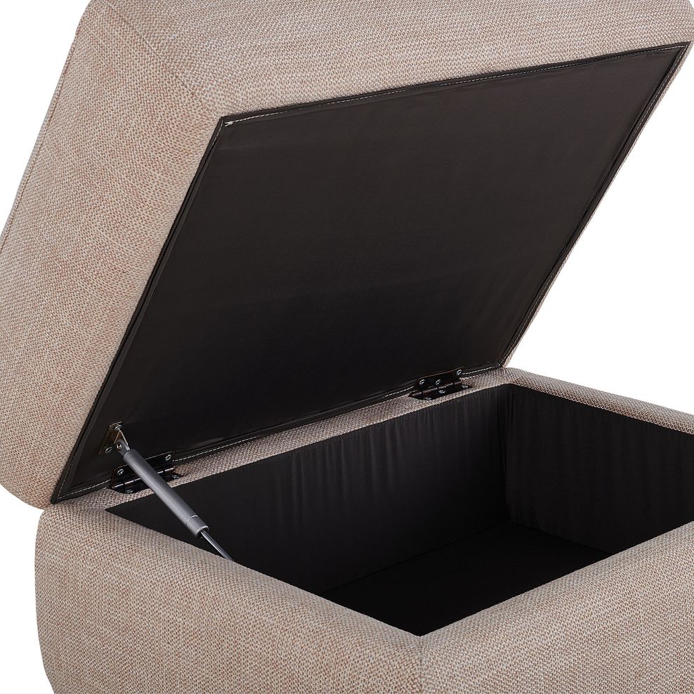 Turin Storage Footstool in Piero Clay Fabric 8