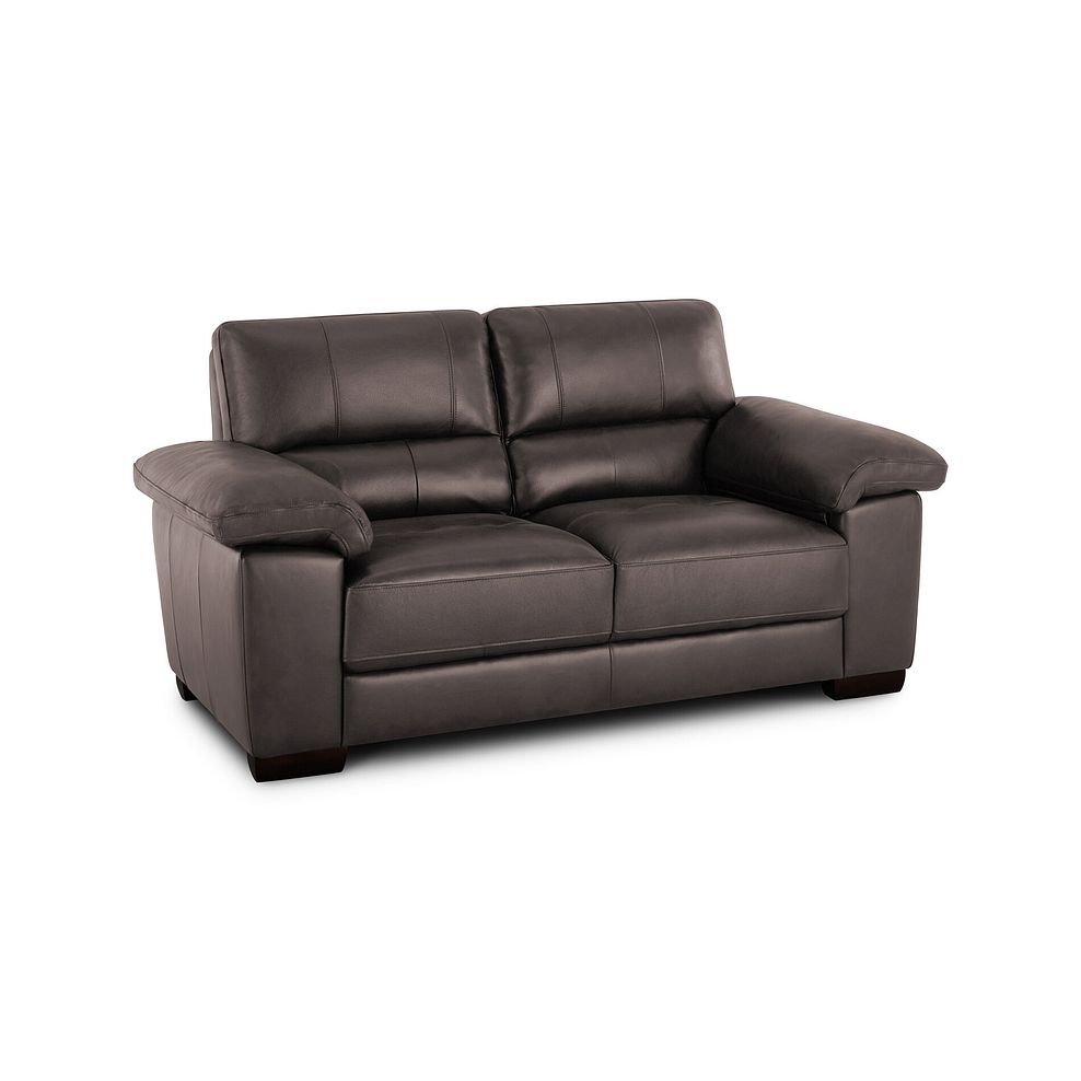 Turin 2 Seater Sofa in Dark Grey Leather 1