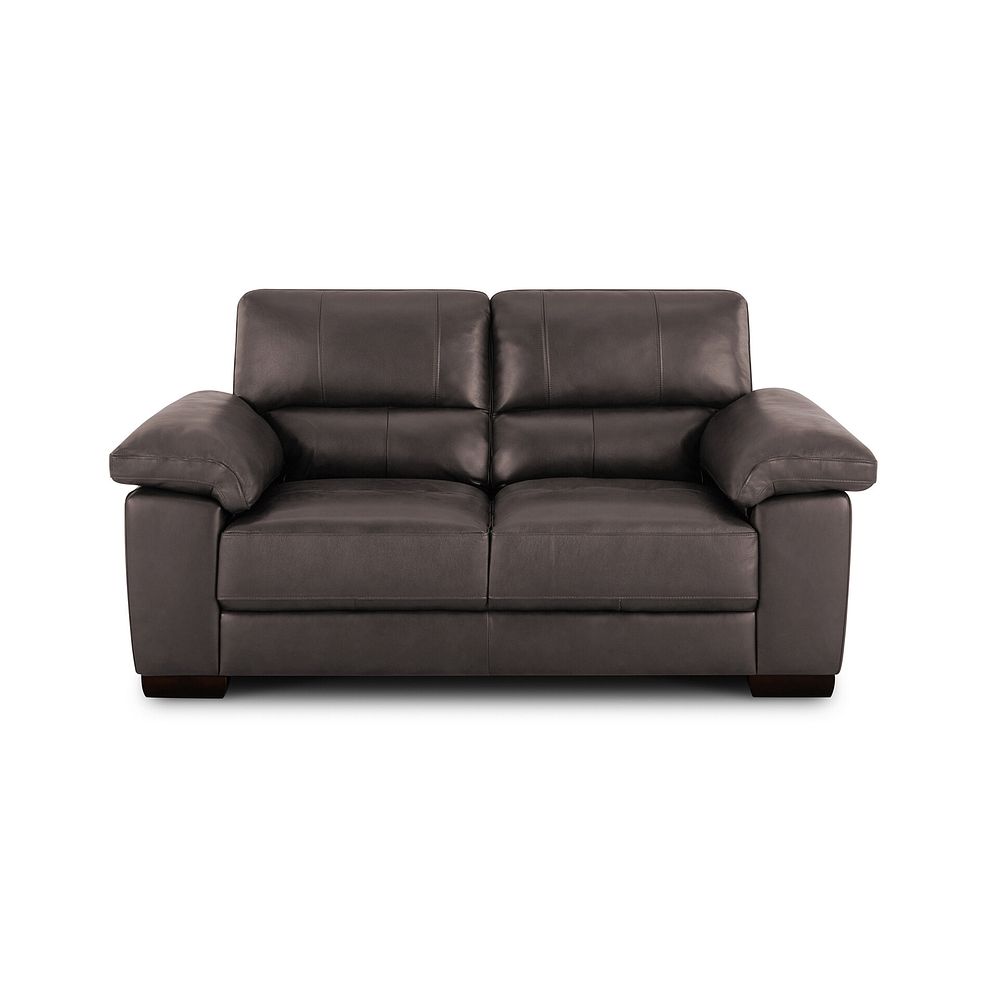 Turin 2 Seater Sofa in Dark Grey Leather 2
