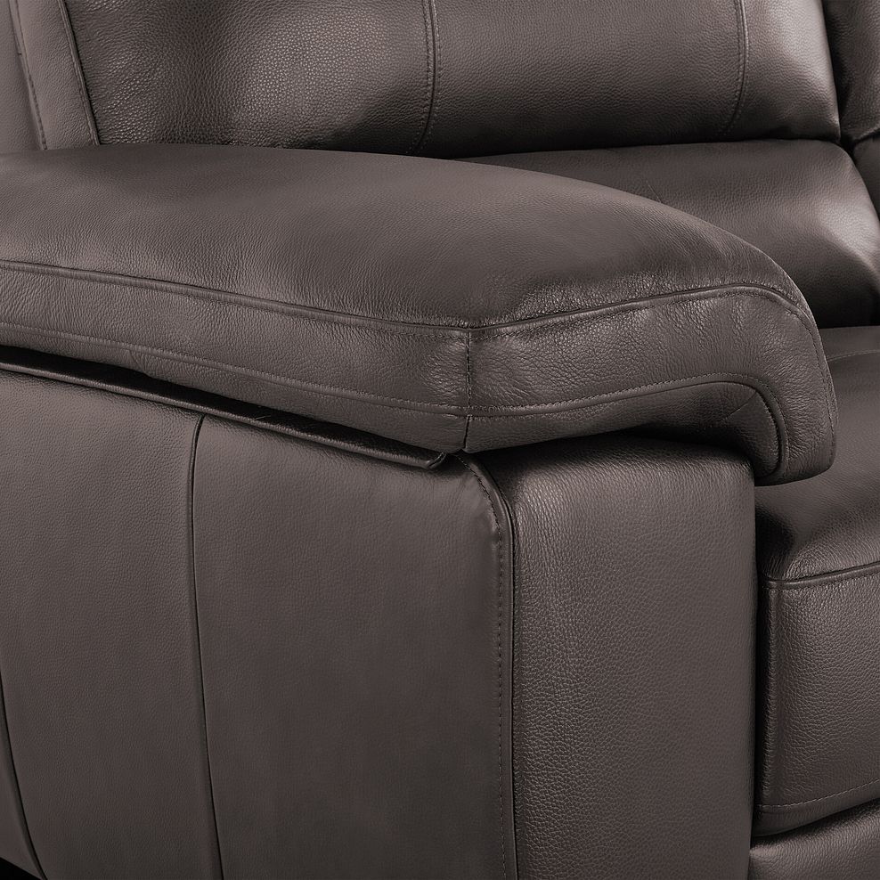 Turin 2 Seater Sofa in Dark Grey Leather 5