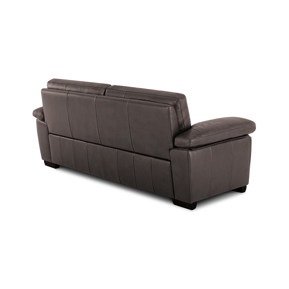 Turin 3 Seater Sofa in Dark Grey Leather 3