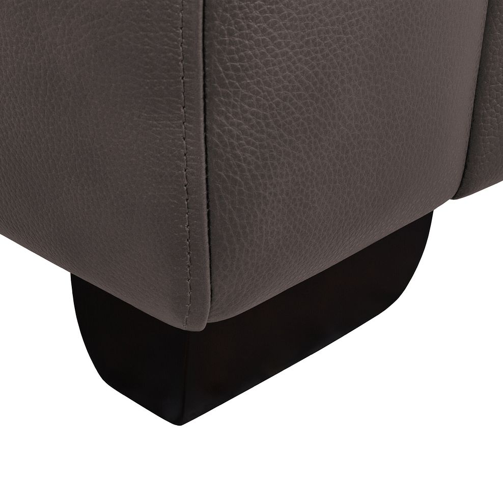 Turin 3 Seater Sofa in Dark Grey Leather 7