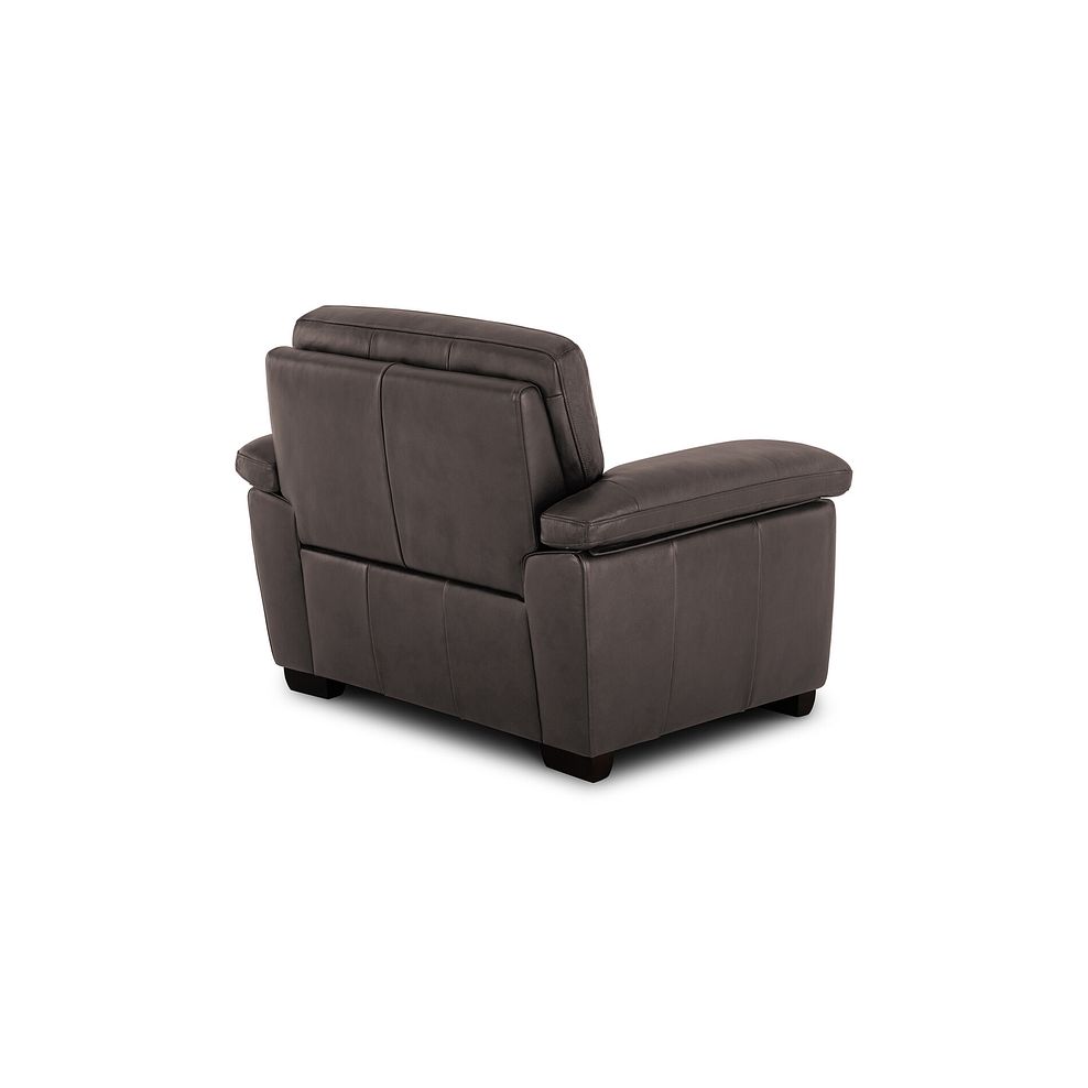 Turin Armchair in Dark Grey Leather 3