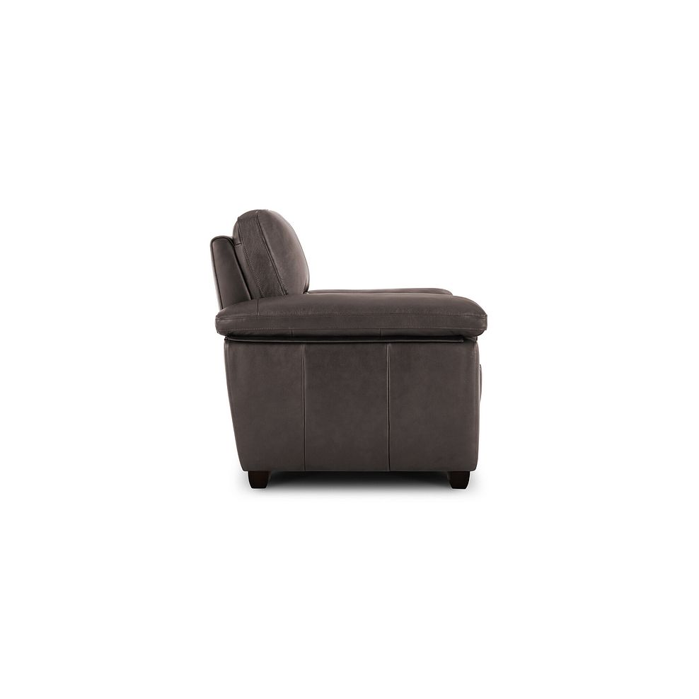 Turin Armchair in Dark Grey Leather 4