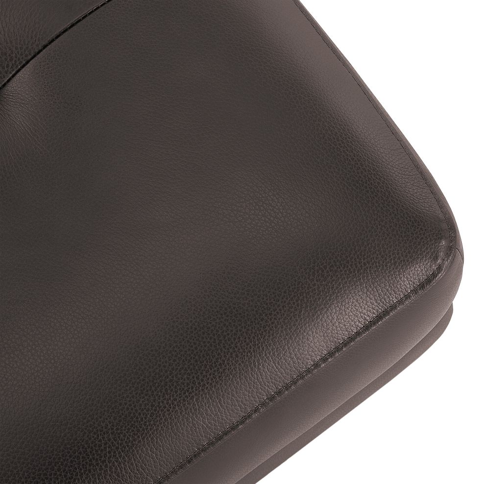 Turin Storage Footstool in Dark Grey Leather 7