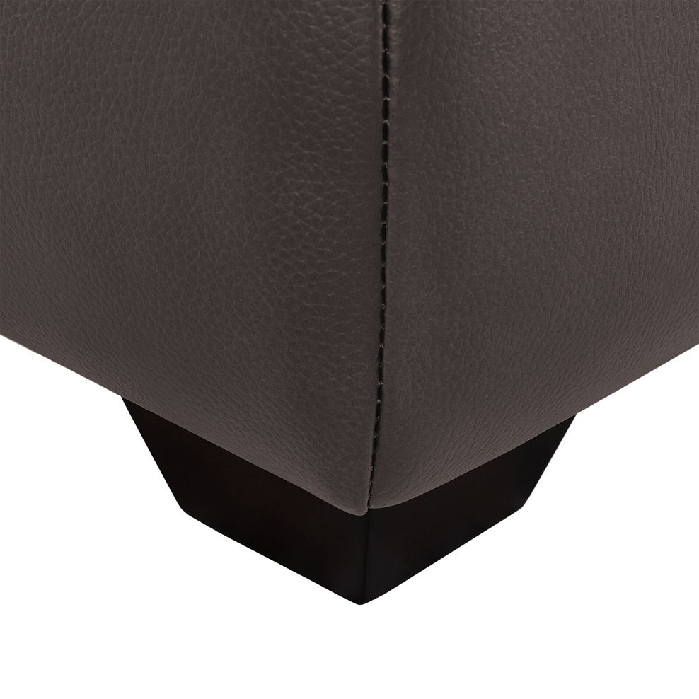 Turin Storage Footstool in Dark Grey Leather 5