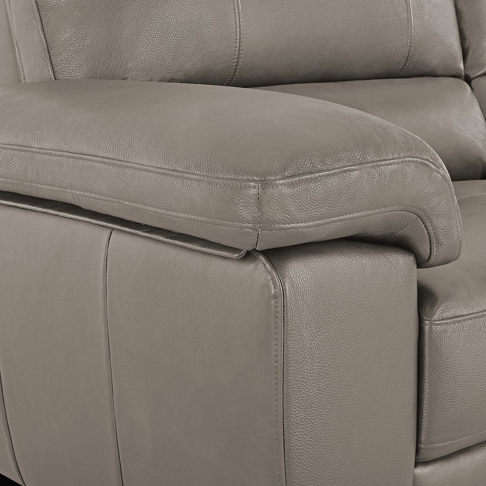 Turin 2 Seater Sofa in Light Grey Leather 6