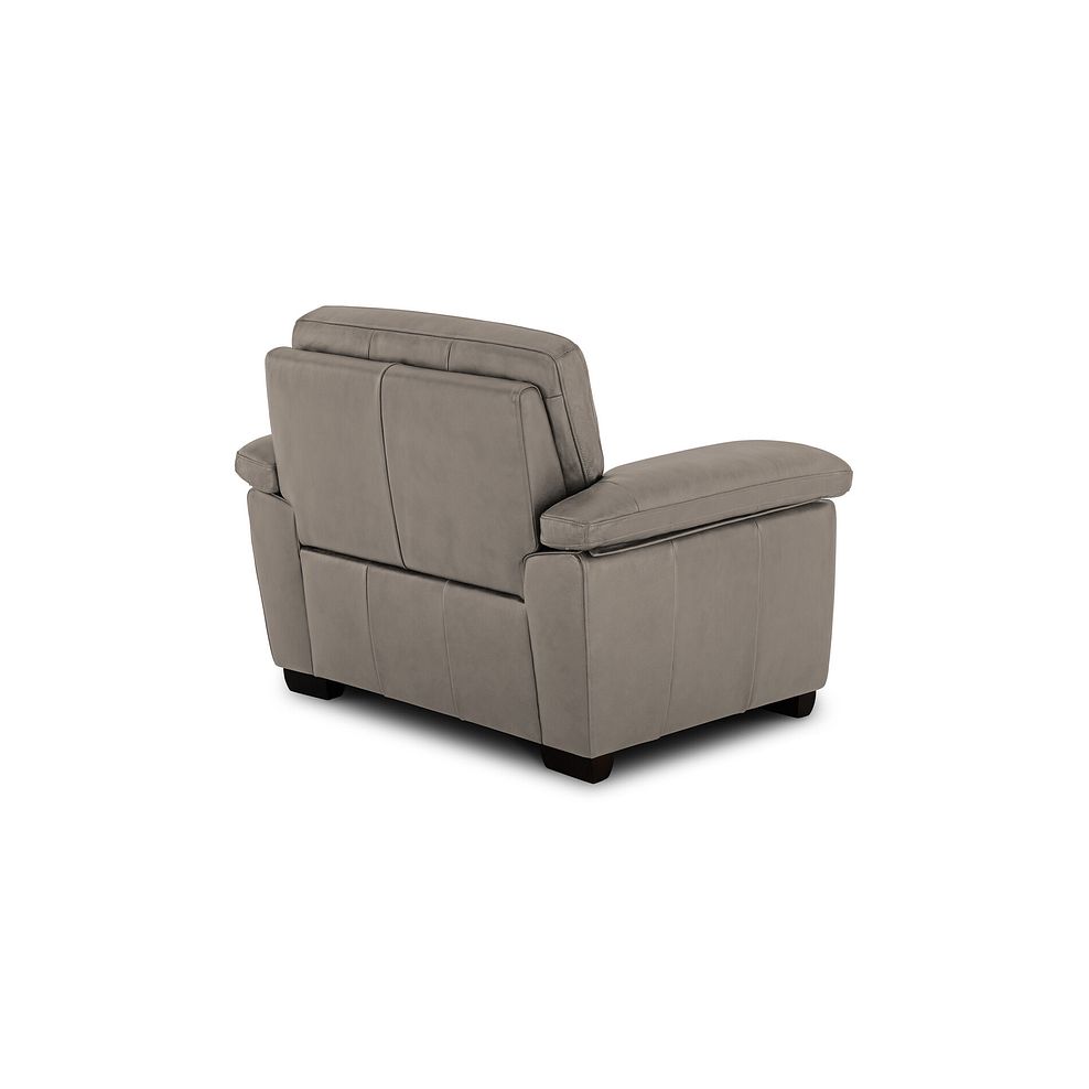 Turin Armchair in Light Grey Leather 3