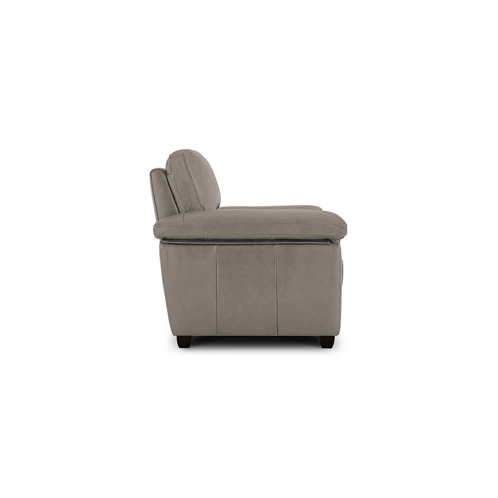 Turin Armchair in Light Grey Leather 4