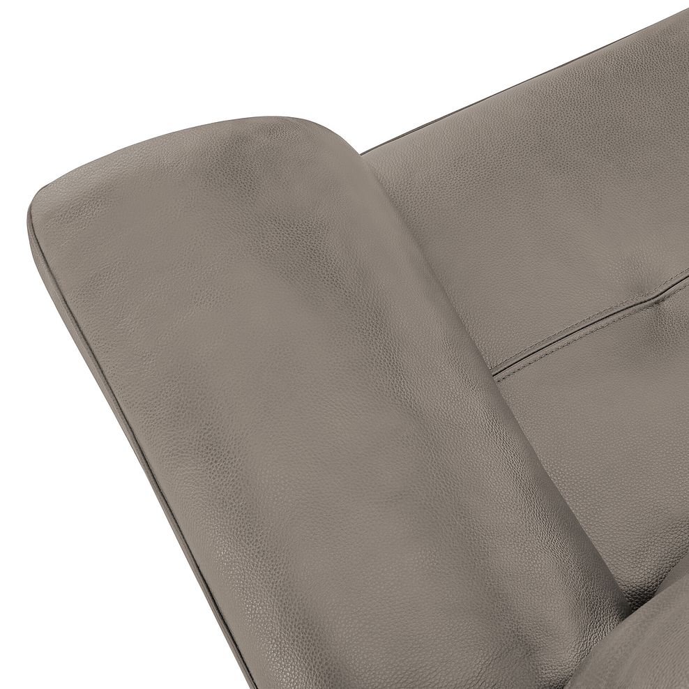 Turin Armchair in Light Grey Leather 7
