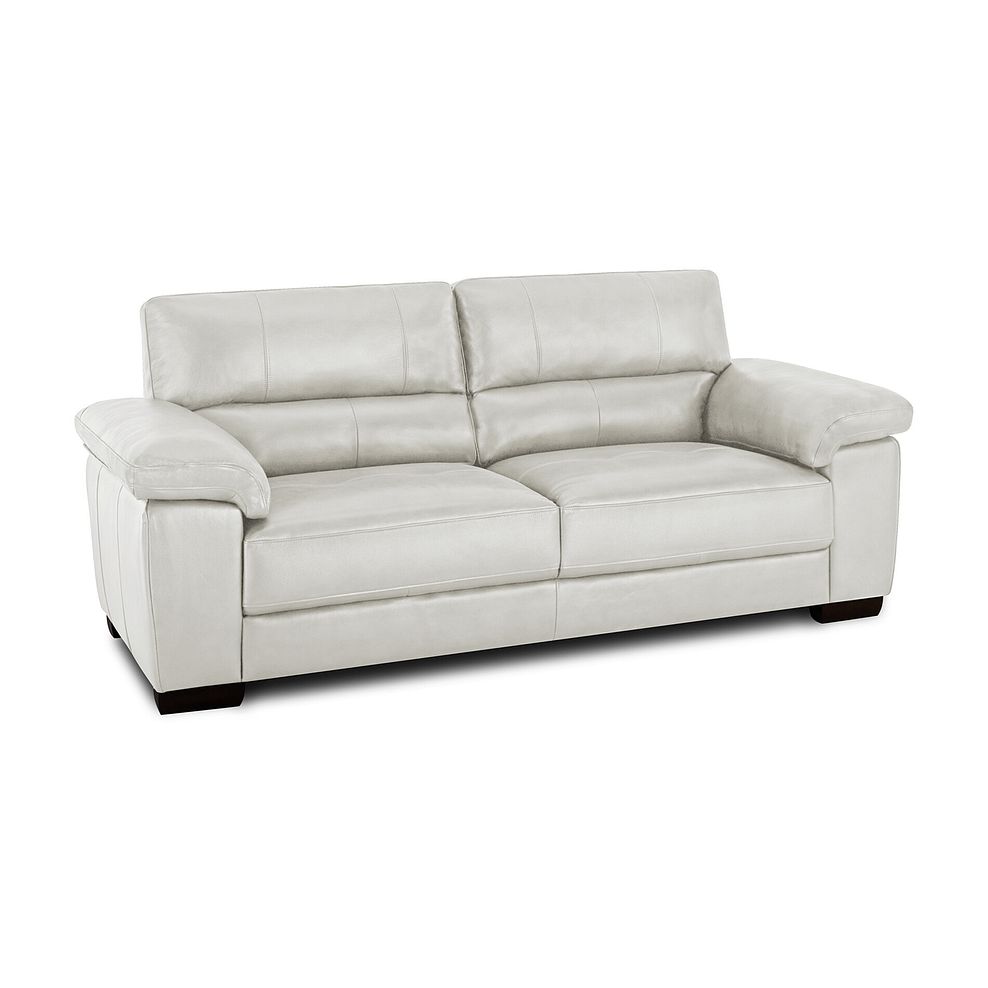 Turin 3 Seater Sofa in Off White Leather