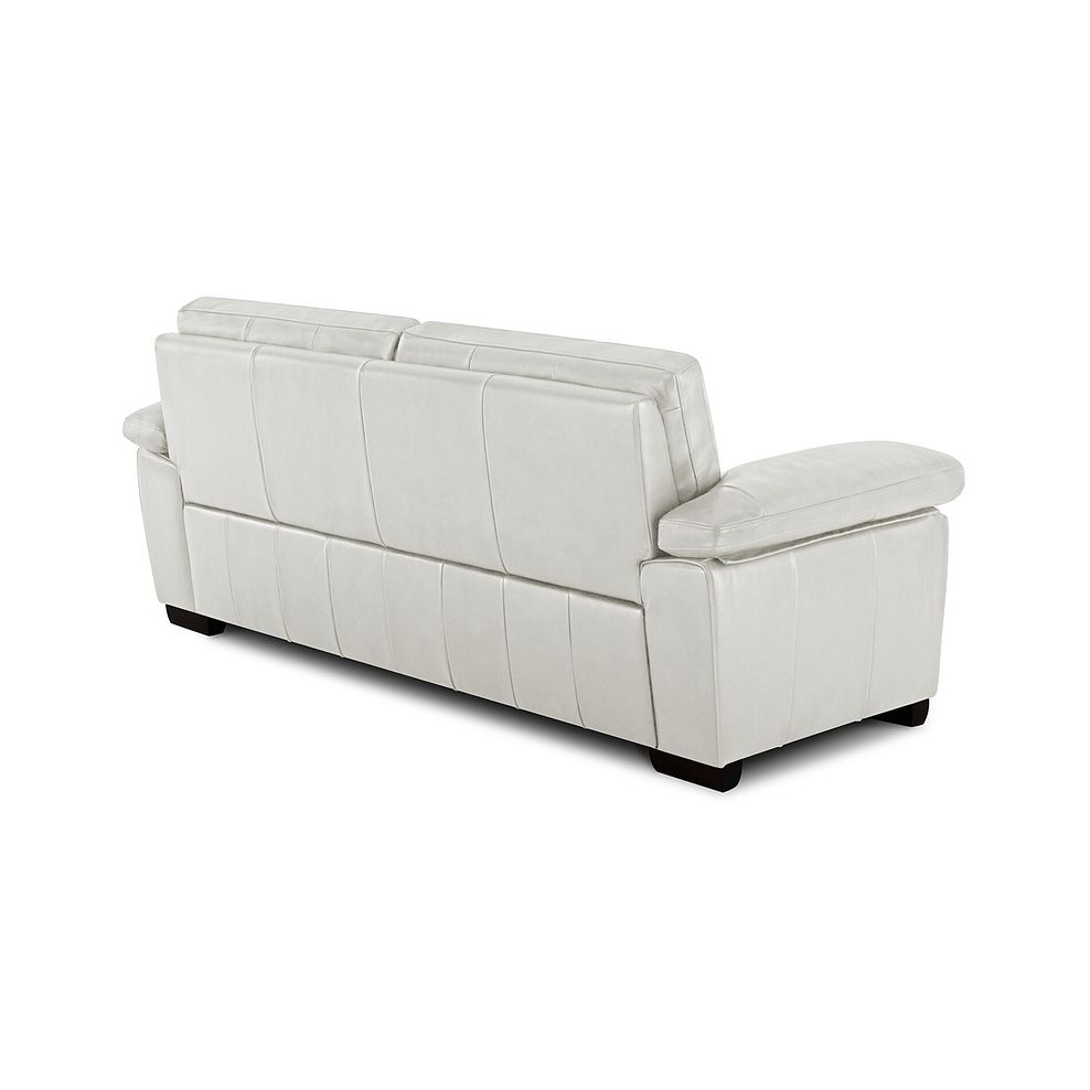 Turin 3 Seater Sofa in Off White Leather 3
