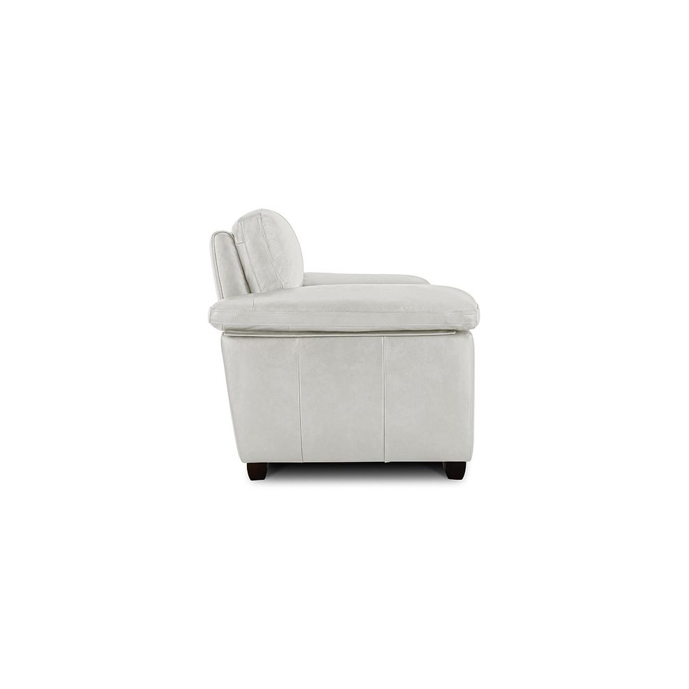 Turin 3 Seater Sofa in Off White Leather Thumbnail 4