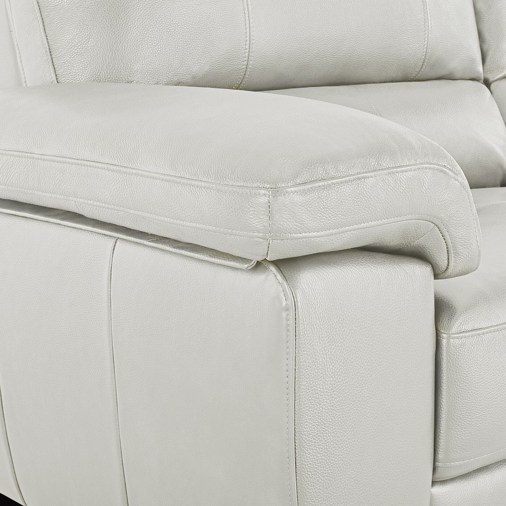 Turin 3 Seater Sofa in Off White Leather 7