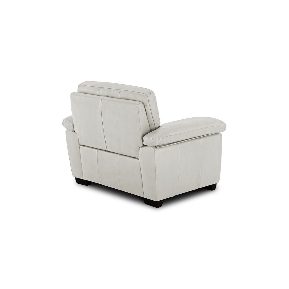 Turin Armchair in Off White Leather 3