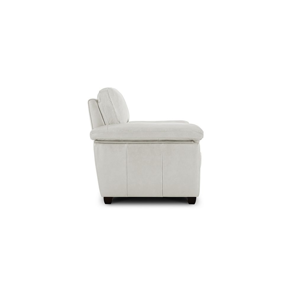 Turin Armchair in Off White Leather 4