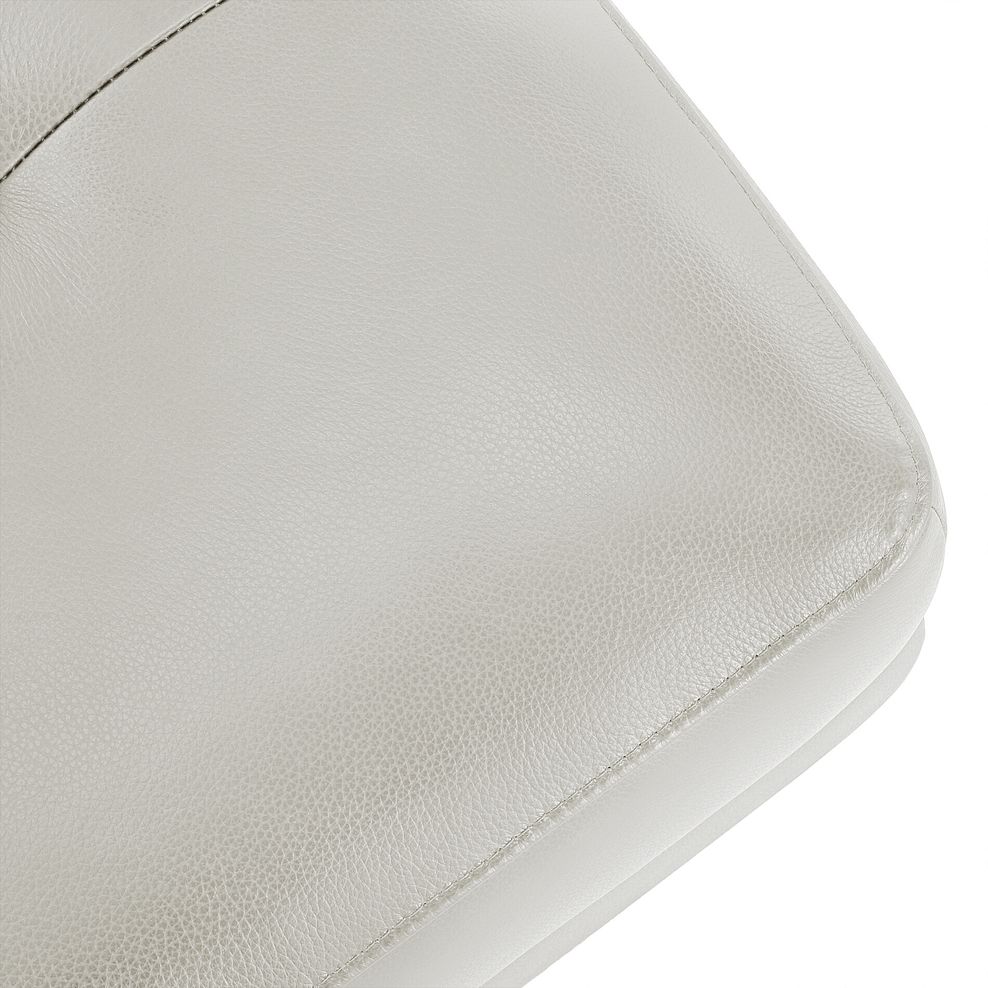 Turin Storage Footstool in Off White Leather 7