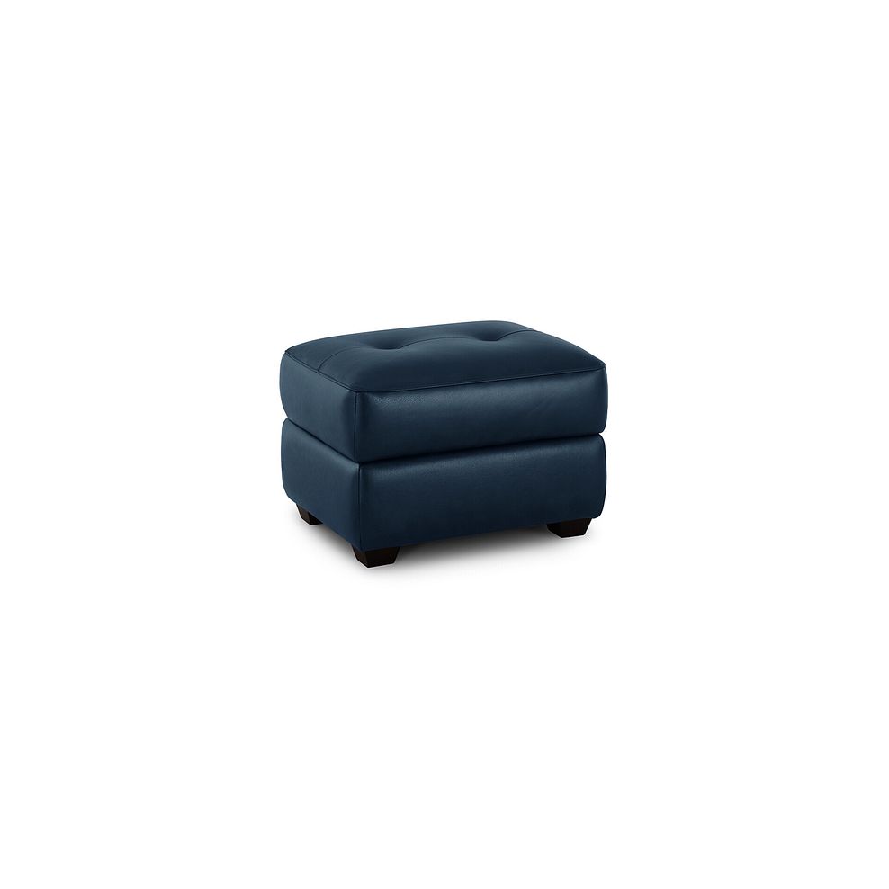 Turin Storage Footstool in Petrol Leather Thumbnail 1