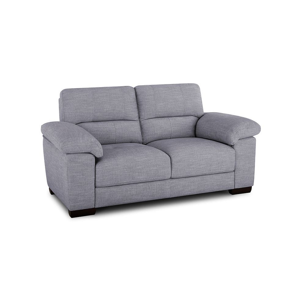 Turin 2 Seater Sofa in Piero Silver Fabric 1