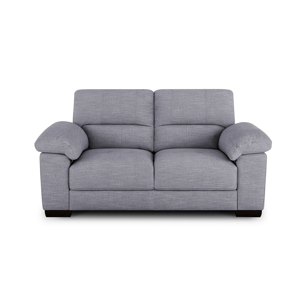 Turin 2 Seater Sofa in Piero Silver Fabric 2
