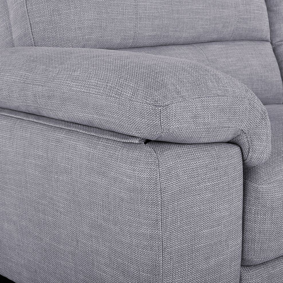 Turin 2 Seater Sofa in Piero Silver Fabric 5