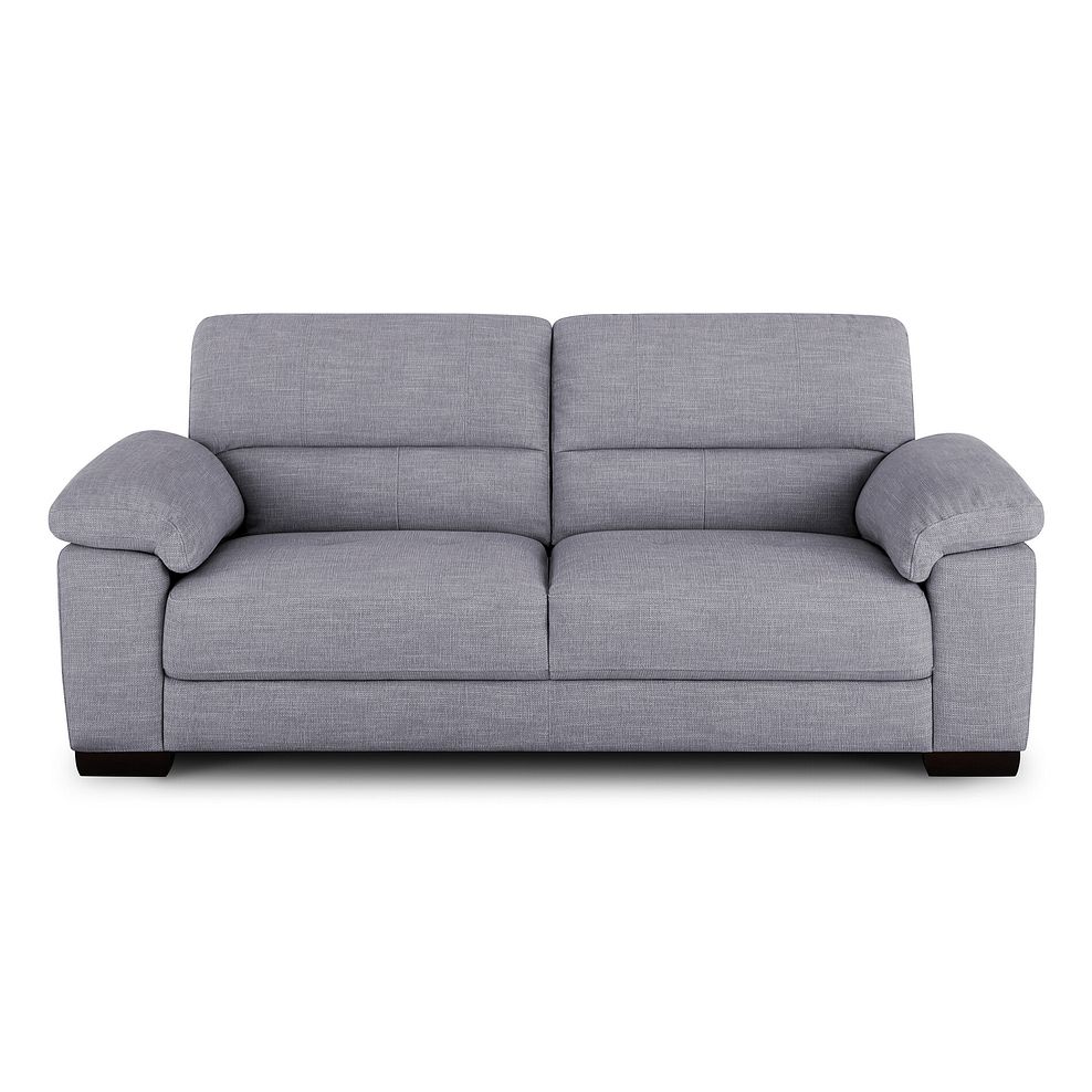 Turin 3 Seater Sofa in Piero Silver Fabric 2
