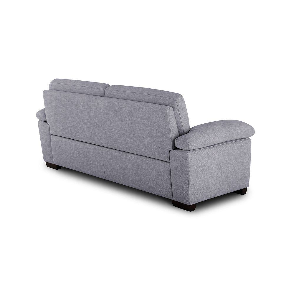 Turin 3 Seater Sofa in Piero Silver Fabric 3