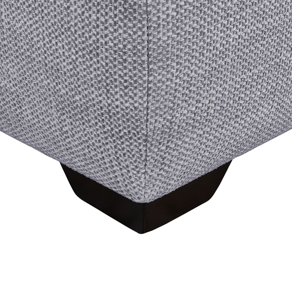 Turin Storage Footstool in Piero Silver Fabric 7